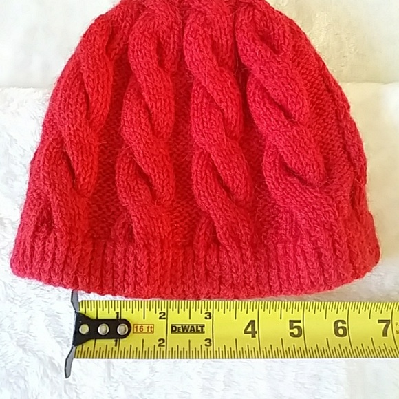 Beanie Hat Wool Blend Cable knit Handmade NEW - Picture 4 of 6